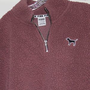 PINK Quarter Zip Sherpa